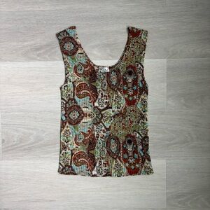 y2k niccola paisley pleat top